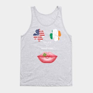 St Patricks Day, Irish American Flag Tank Top